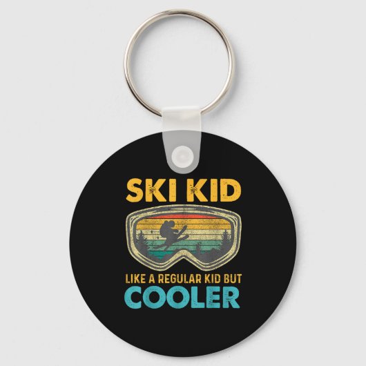 Ski Kid Like A Regular Kid But Cooler Skiing Lover Sleutelhanger (Voorkant)