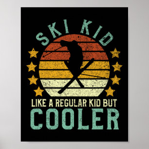 Ski Kids Grappige Jonge Vintage Skier En Skiën Lie Poster