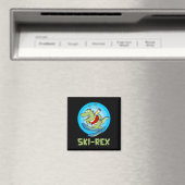 Ski Kids Ski-rex Grappige Dino Peuter Grappig Magneet (Insitu (Vaatwasser))