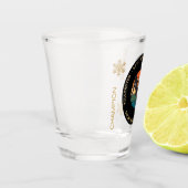 Ski Killington, Vermont - Vrouw skiër, gele tekst Shot Glas (Links)