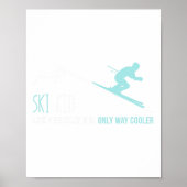 Ski Kind Funny Cute Winter Skiing Gift Poster (Voorkant)