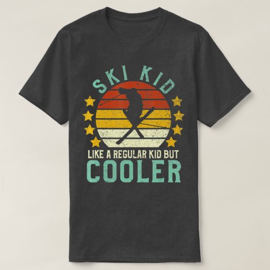 Ski Kinder Funny Young Skier & Skiing Lover T-shirt (Design voorkant)