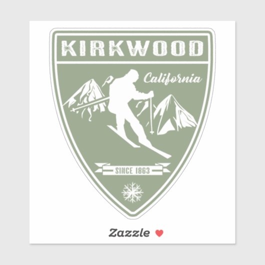 Ski Kirkwood California Sticker (Vel)