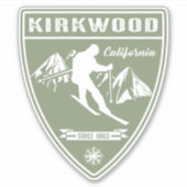 Ski Kirkwood California Sticker (Voorkant)