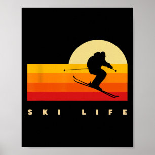 Ski kleding - Skien Skiër Ski Poster