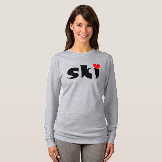 Ski klein hart t-shirt (Voorkant volledig)