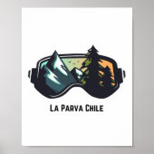 Ski La Parva Chile Mountain Skiën T Mannen en vrou Poster (Voorkant)