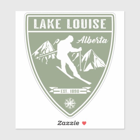 Ski Lake Louise Alberta Sticker (Vel)