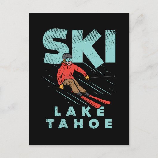 Ski Lake Tahoe Briefkaart (Voorkant)