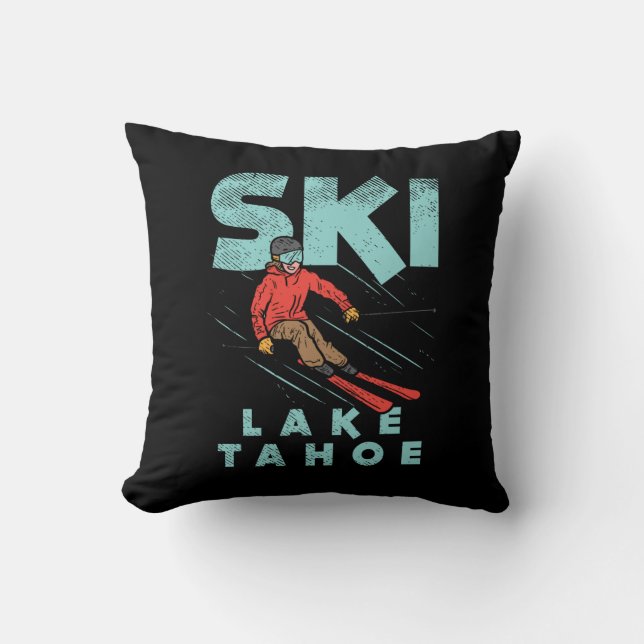 Ski Lake Tahoe Kussen (Voorkant)