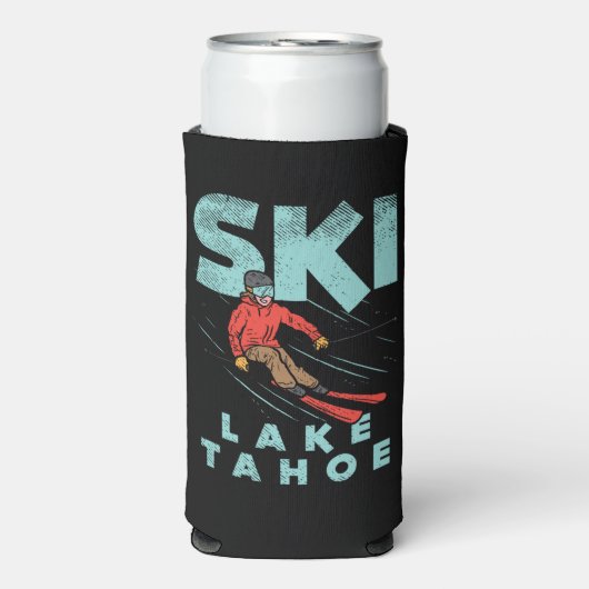 Ski Lake Tahoe Seltzer Blikjeskoeler (Seltzer Voorkant)