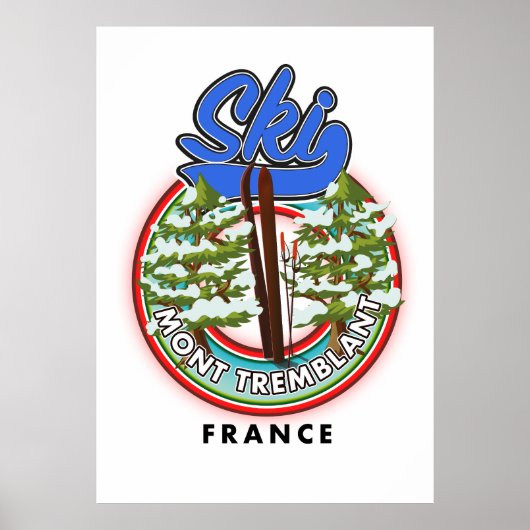 Ski Lake Tahoe Sierra Nevada USA Poster (Voorkant)