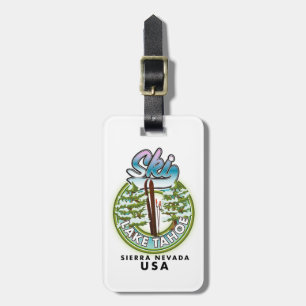 Ski Lake Tahoe Sierra Nevada Verenigde Staten Bagagelabel