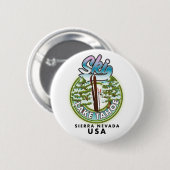 Ski Lake Tahoe Sierra Nevada Verenigde Staten Ronde Button 5,7 Cm (Voorkant /achterkant)