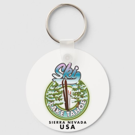 Ski Lake Tahoe Sierra Nevada Verenigde Staten Sleutelhanger (Voorkant)