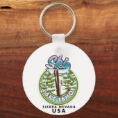 Ski Lake Tahoe Sierra Nevada Verenigde Staten Sleutelhanger (Voorkant)