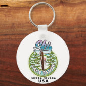 Ski Lake Tahoe Sierra Nevada VS Sleutelhanger (Achterkant)