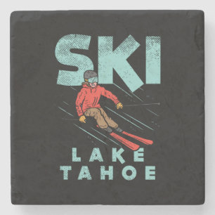Ski Lake Tahoe Stenen Onderzetter