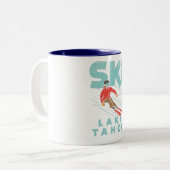 Ski Lake Tahoe Tweekleurige Koffiemok (Voorkant links)