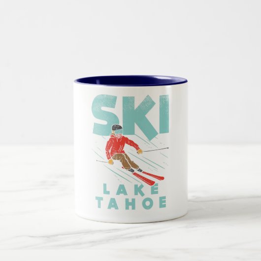 Ski Lake Tahoe Tweekleurige Koffiemok (Center)