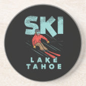 Ski Lake Tahoe Zandsteen Onderzetter (Voorkant)