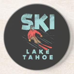 Ski Lake Tahoe Zandsteen Onderzetter