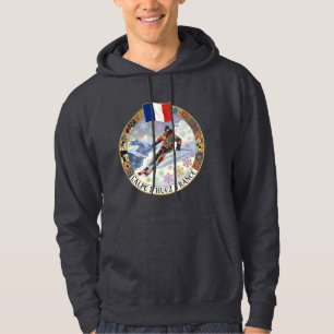Ski L'Alpe D'Huez, Frankrijk, Man Skiet Hoodie