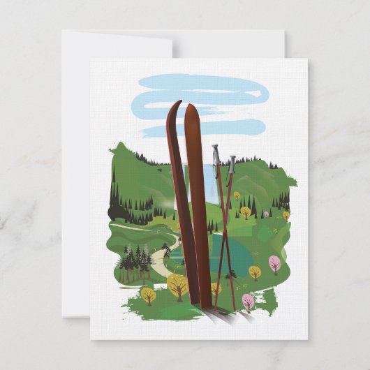 Ski-landschap (Achterkant)