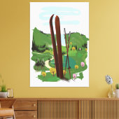 Ski-landschap Canvas Afdruk (Insitu (Woonkamer))