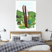 Ski-landschap Canvas Afdruk (Insitu (Slaapkamer))