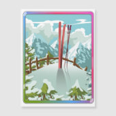 Ski landschap cartoon (Voorkant)