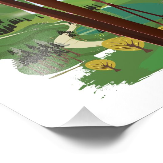 Ski-landschap Foto Afdruk (Hoek)