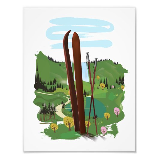 Ski-landschap Foto Afdruk (Voorkant)