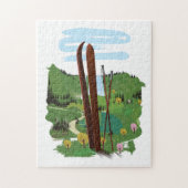 Ski-landschap Legpuzzel (Verticaal)