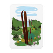 Ski-landschap Magneet (Verticaal)