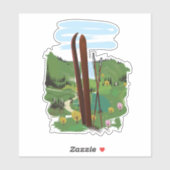 Ski-landschap Sticker (Vel)