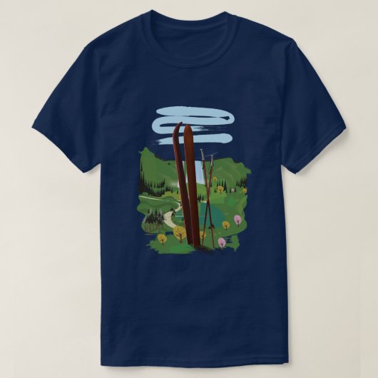 Ski-landschap T-shirt (Design voorkant)