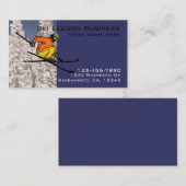 Ski-les aanpasbare visitekaartjes (Voorkant / Achterkant)