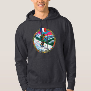 Ski Les Arcs, Frankrijk, Man Skiet Hoodie