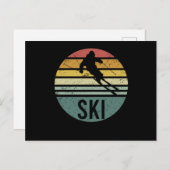 Ski Leuk Koude Skier Retro Vintage Skiën Briefkaart (Voorkant / Achterkant)
