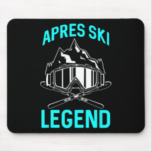 Ski-liefhebber Funny Skier Apres Ski-legende Winte Muismat