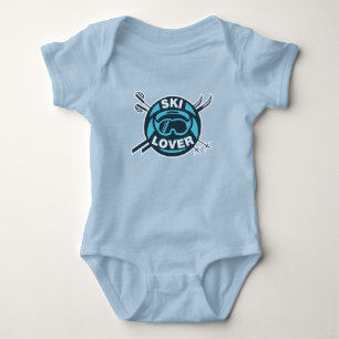 Ski-liefhebber wintersporten novelty romper