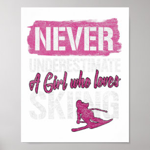 Ski Liefhebbers Onderschatten Nooit Een Meisje Dat Poster