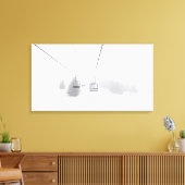 Ski Lift Art, Whiteout Cabin Decor, Large Canvas (Insitu (Woonkamer))