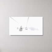 Ski Lift Art, Whiteout Cabin Decor, Large Canvas (Voorkant)