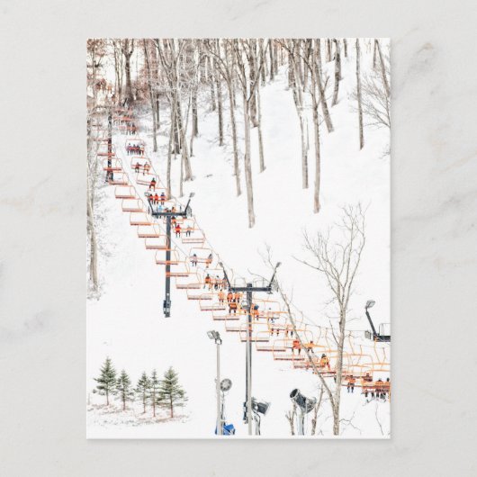Ski Lift Briefkaart (Voorkant)