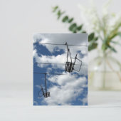 Ski Lift en Sky Briefkaart (Staand voorkant)
