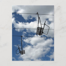 Ski Lift en Sky Briefkaart