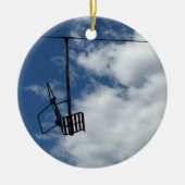 Ski Lift en Sky Keramisch Ornament (Voorkant)