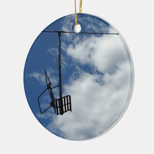 Ski Lift en Sky Keramisch Ornament (Links)